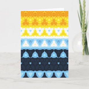 Boho Groovy Geometrische Abstracte AroAce Pride Vl Bedankkaart