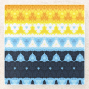 Boho Groovy Geometrische Abstracte AroAce Pride Vl Glazen Onderzetter