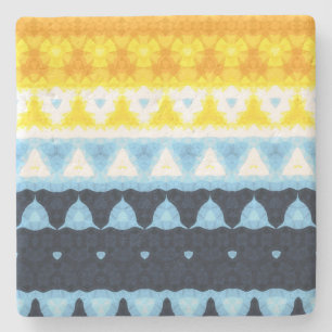 Boho Groovy Geometrische Abstracte AroAce Pride Vl Stenen Onderzetter