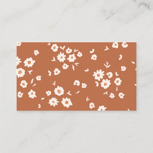 Boho Groovy Meadow Wildflower Luier Raffle Ticket Informatiekaartje (Achterkant)