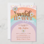 Boho Groovy Wildflower Baby shower Kaart (Voorkant)