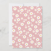 Boho Groovy Wildflower Baby shower Kaart (Achterkant)