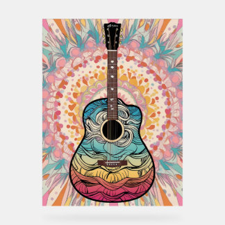 Boho guitar acryl bord
