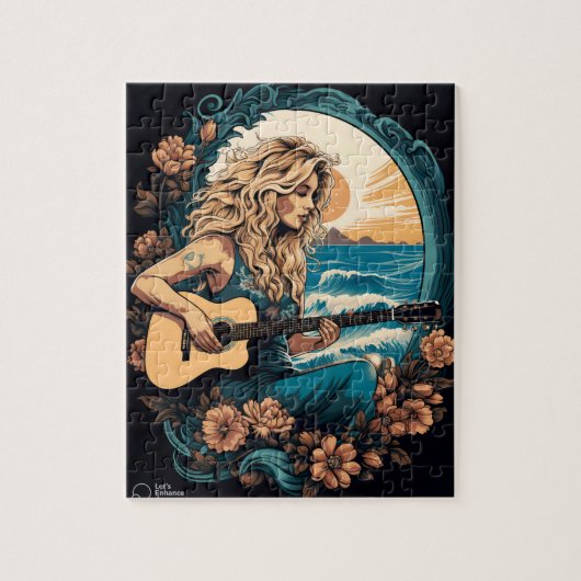 Boho Guitar Legpuzzel (Verticaal)