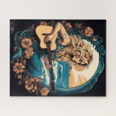 Boho Guitar strand meisje Puzzel (Horizontaal)