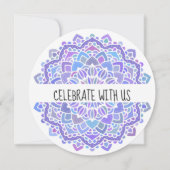 Boho Gypsy Paarse Mandala Kaart (Voorkant)