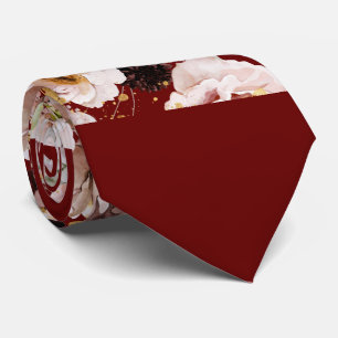 Boho H2 Stofrozen Rozen Burgundy Moederdag DIY ach Stropdas