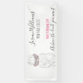 Boho haar Bruidskapsper Florale Romantiek Spandoek (Verticaal)