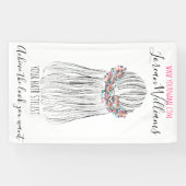 Boho Hair Stylist Bloem Kroon Bruiloft Kapsel Spandoek (Horizontaal)