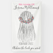 Boho Hair Stylist Bloem Kroon Bruiloft Kapsel Spandoek (Verticaal)