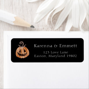 Boho Halloween Baby Shower Retouradres Etiket