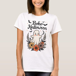 Boho Halloween Cute Ghost T-shirt