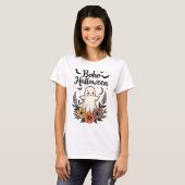 Boho Halloween Cute Ghost T-shirt (Voorkant volledig)