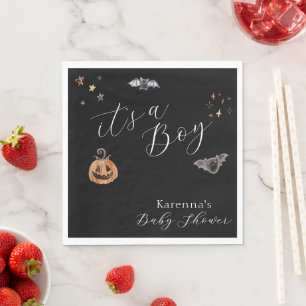 Boho Halloween Het is een Boy Baby shower Servet