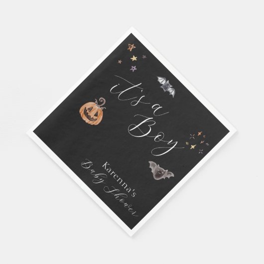 Boho Halloween Het is een Boy Baby shower Servet (Hoek)