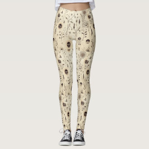 Boho Halloween Masks & Botanische wervelingen Patr Leggings