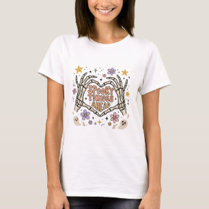 Boho Halloween Skelet Hand T-shirt
