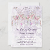 Boho Handfasting Driehoekige Maan Droomvanger Kaart (Voorkant)