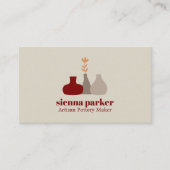 BOHO HANDMADE POTTERY CERAMIC QR CODE PHOTO VISITEKAARTJE (Voorkant)