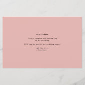 Boho Hanging Plantes Serez-Vous Ma Carte D'Épouse (Dos)