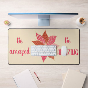 Boho Happy Flower Desk Mat
