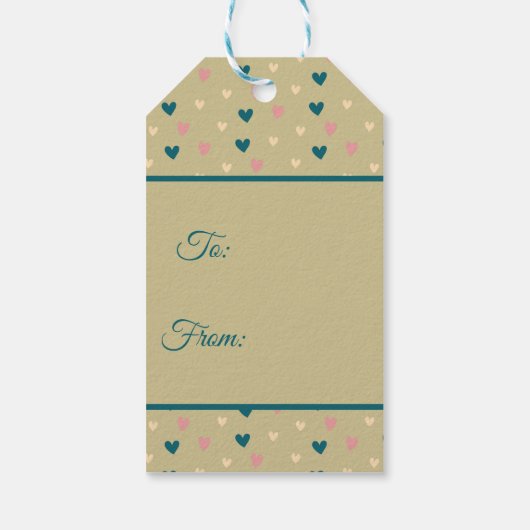 Boho Harten en Liefde Cadeaulabel (Achterkant)