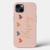 Boho harten met naam op maat Case-Mate iPhone case (Achterkant)