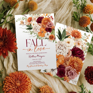 Boho Harvest Herfst in Love Bridal Shower Invitati Kaart