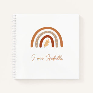 Boho Heart and Leaf Rainbow Kids "I am" Carnet