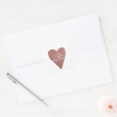 Boho Heart Baby shower Vierkante Sticker (Envelop)