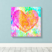 Boho Heart Canvas Afdruk (Insitu (Houten vloer))