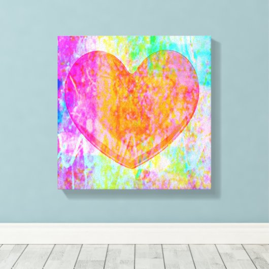 Boho Heart Canvas Afdruk (Insitu (Houten vloer))
