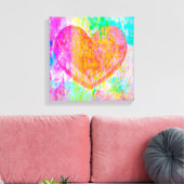 Boho Heart Canvas Afdruk (Insitu (Woonkamer))