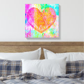 Boho Heart Canvas Afdruk (Insitu (Slaapkamer))