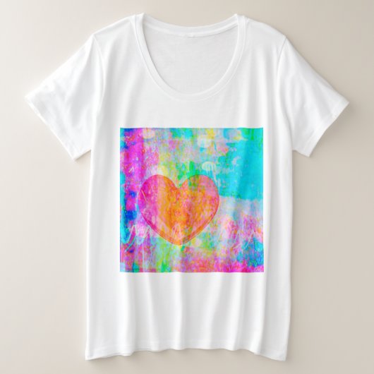 Boho Heart Grote Maat T-shirt (Design voorkant)