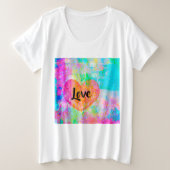 Boho Heart Love Grote Maat T-shirt (Design voorkant)