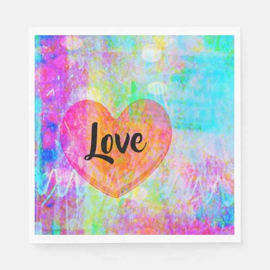 Boho Heart Love Servetten (Voorkant)