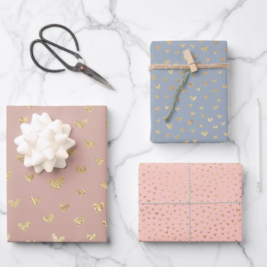 Boho Hearts Envelopper les feuilles de papier (Recto)
