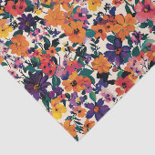 Boho Heldere Bloemen en Vogels Tissuepapier (Detail)