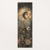 Boho Hemel Zon Maan Bloementuin Yogamat (Voorkant)