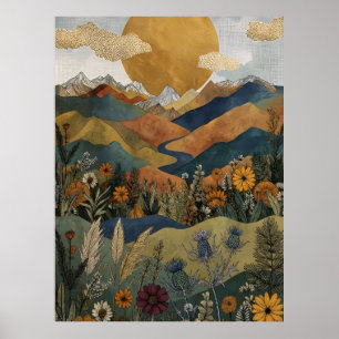 Boho Hemelberg Vallei Rivier Distel Poster