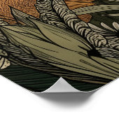 Boho Hemels Berghuis met A-frame hut Rivier Poster (Hoek)