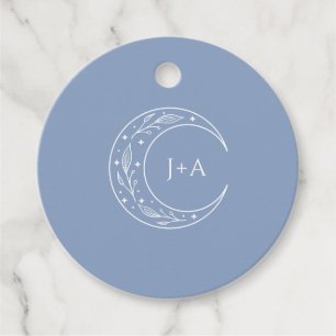 Boho hemelse bruiloft bedankjes labels