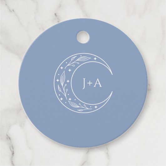 Boho hemelse bruiloft bedankjes labels (Voorkant)