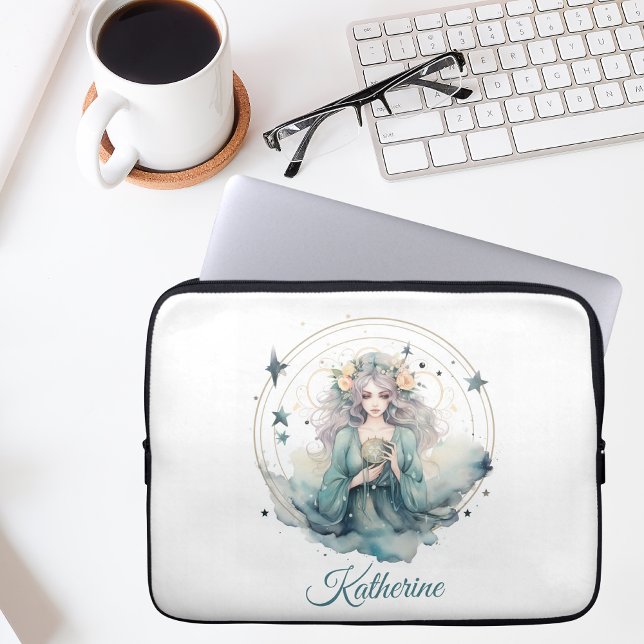 Boho Hemelse Hekserige Naam Laptop Sleeve (Creator heeft geüpload)