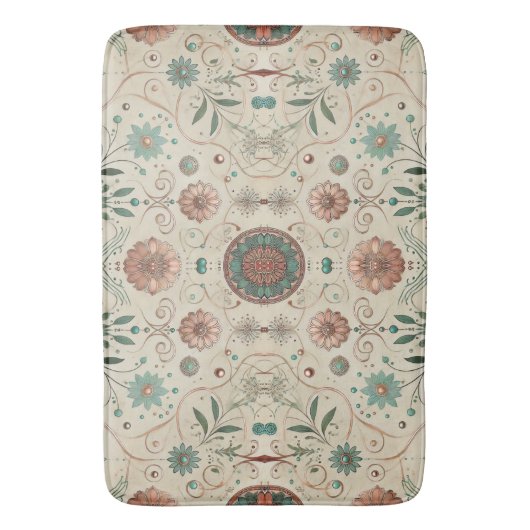 Boho Herb Badmat (Voorkant Verticaal)