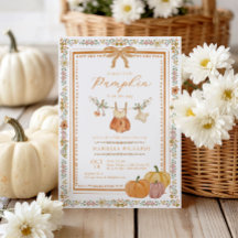Boho-herfst-babyshower voor kleine pompoenmeisje