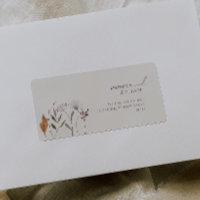 Boho Herfst | Beige Huwelijk RSVP Retouradres