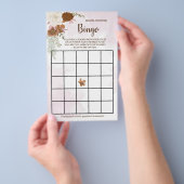 Boho Herfst Bloem Bruids Shower Bingo Spelkaart Flyer (Hand)