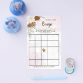 Boho Herfst Bloem Bruids Shower Bingo Spelkaart Flyer (Enkel)